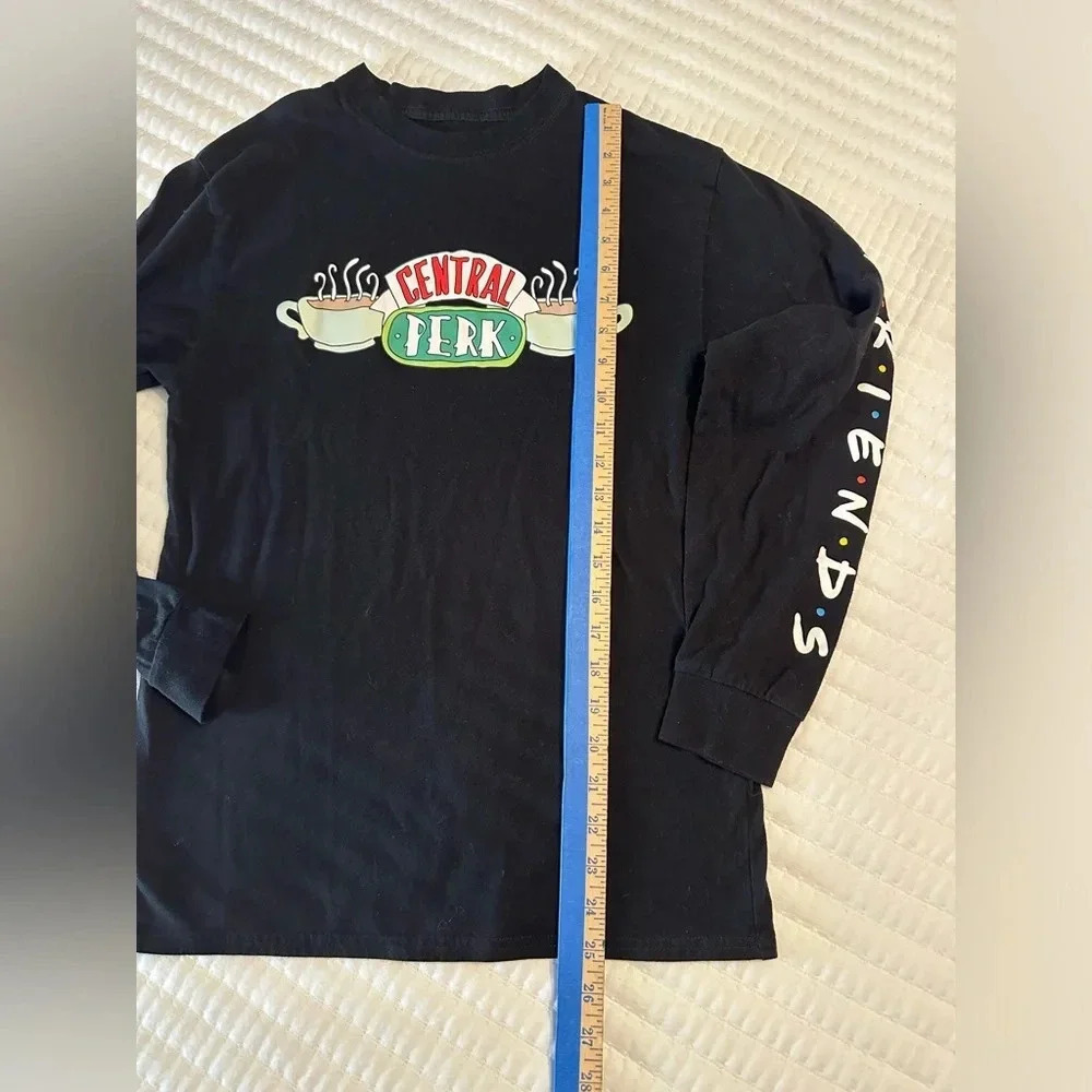 FRIENDS Black Long Sleeve Central Perk Logo Tee - Picture 3 of 7